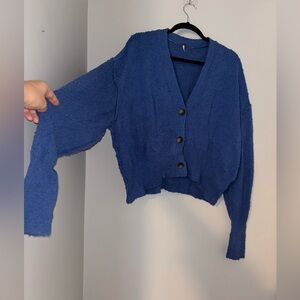 Free People Found My Friend Cardigan in Swedish Blue